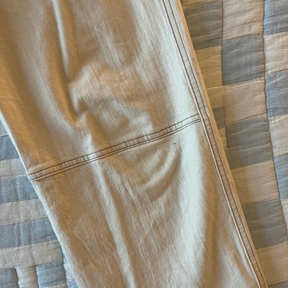 Micaela Greg Seamed Jean with Contrast Stitching Cream size large - Picture 7 of 7